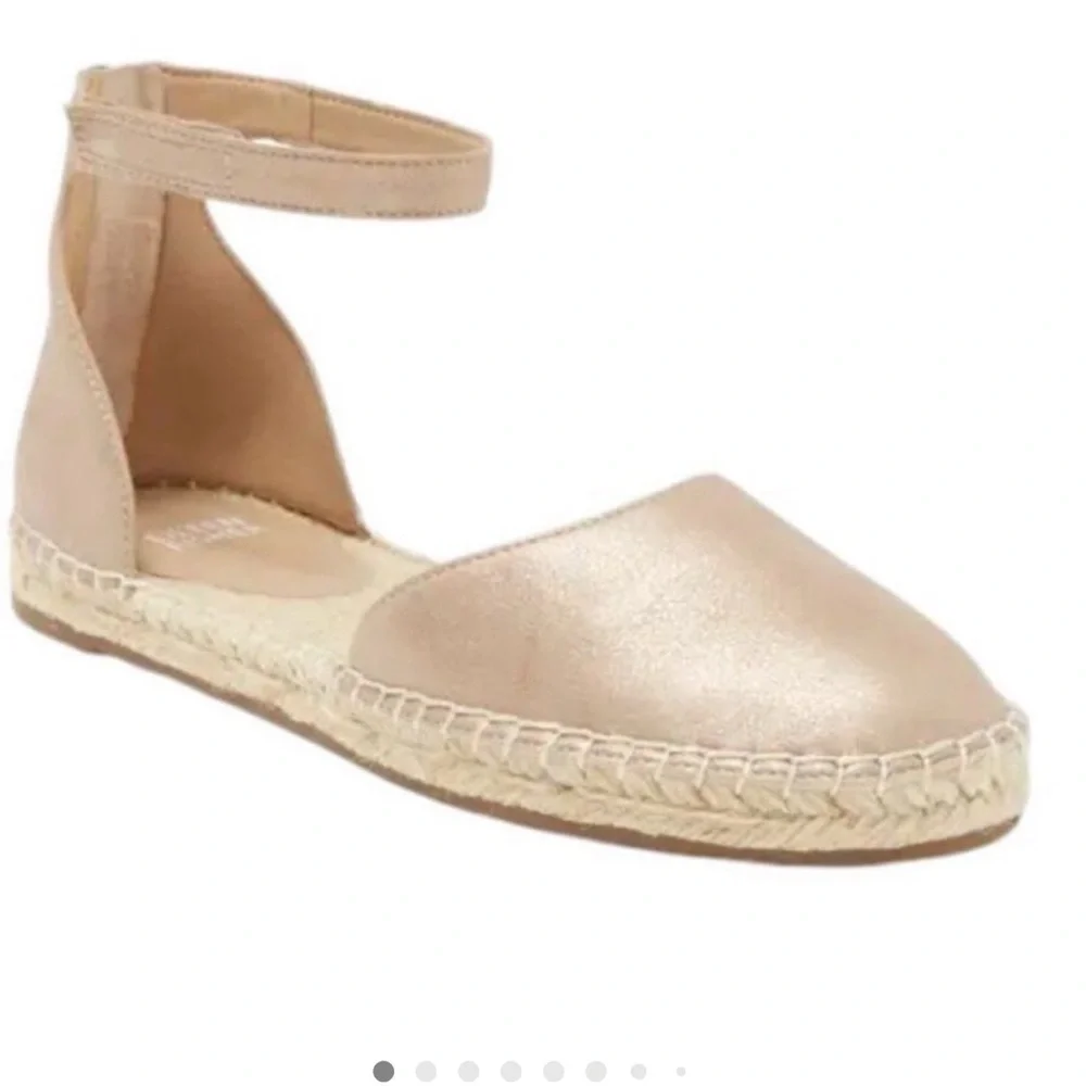 Eileen Fisher Metallic Leather Espadrille Flats
